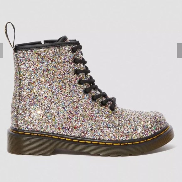 Dr.Marten's Junior 1460 Chunky Glitter Boots Kids Size 4 - Picture 2 of 13